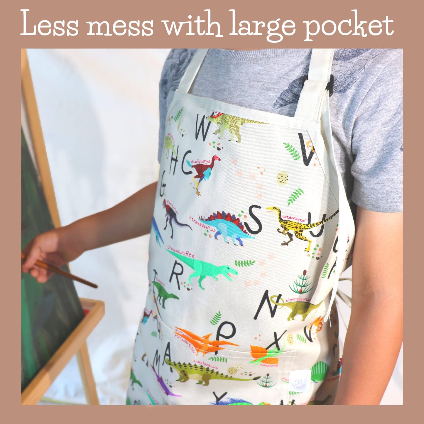 Babyboet Girls And Boys Kids Apron, Toddler Apron With Pocket For Painting, Cooking, Baking, Gardening And Crafts - Unisex Print