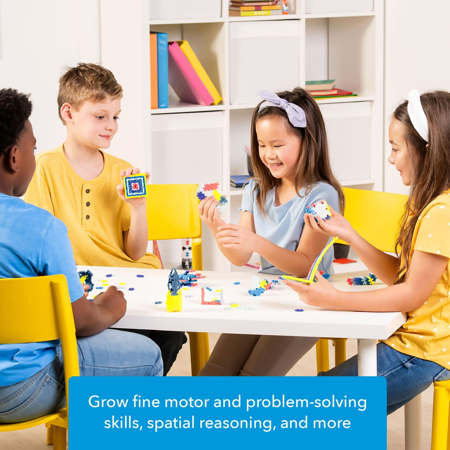 Plus Plus - Learn To Build, Glow In The Dark - Construction Building Stem - Interlocking Mini Puzzle Blocks For Kids