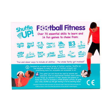Shuffle Up Soccer Card Games - 70+ Fun & Active Skills Cards For Kids, Fitness Cards Develop Fundamentals, Stamina & Strength, Easy To Play For Kids | Multiple Skills Level Cards Include 2 Dices