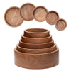 KOOKAROO Wooden Stacking Bowls - Montessori Nesting Toy for Sensory Play & Fine Motor Skills Natural Acacia Wood
