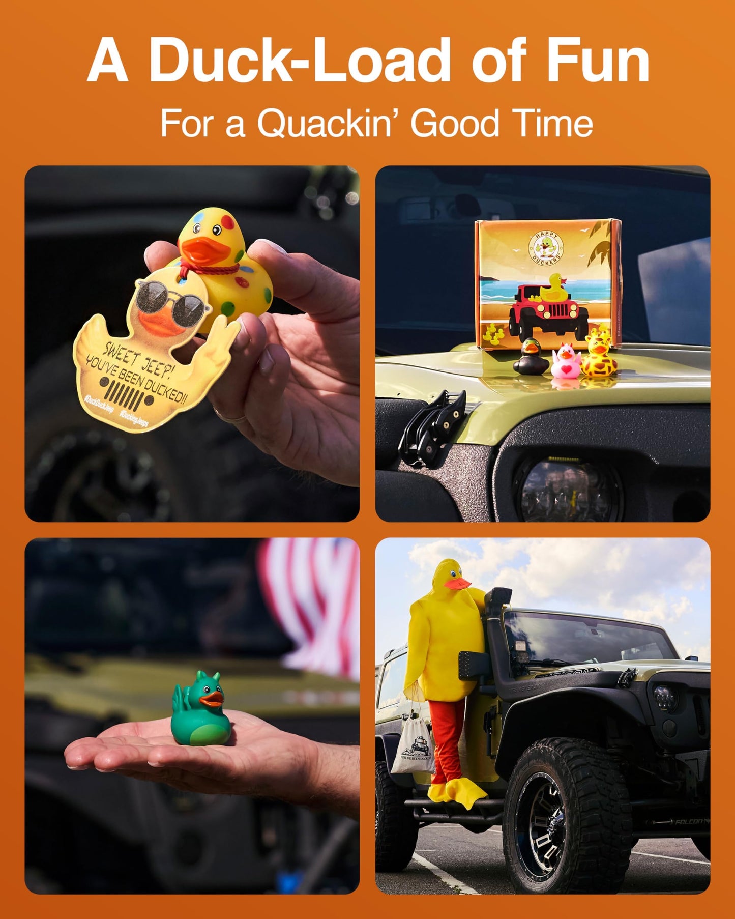 Jeep Ducks For Ducking (24 Pieces) - Easter Ducks For Jeeps - 2' Easter Themed Rubber Ducks Jeep Ducking - Plus Official Duck Duck Jeep Mobile App - Kid'S Party Favor
