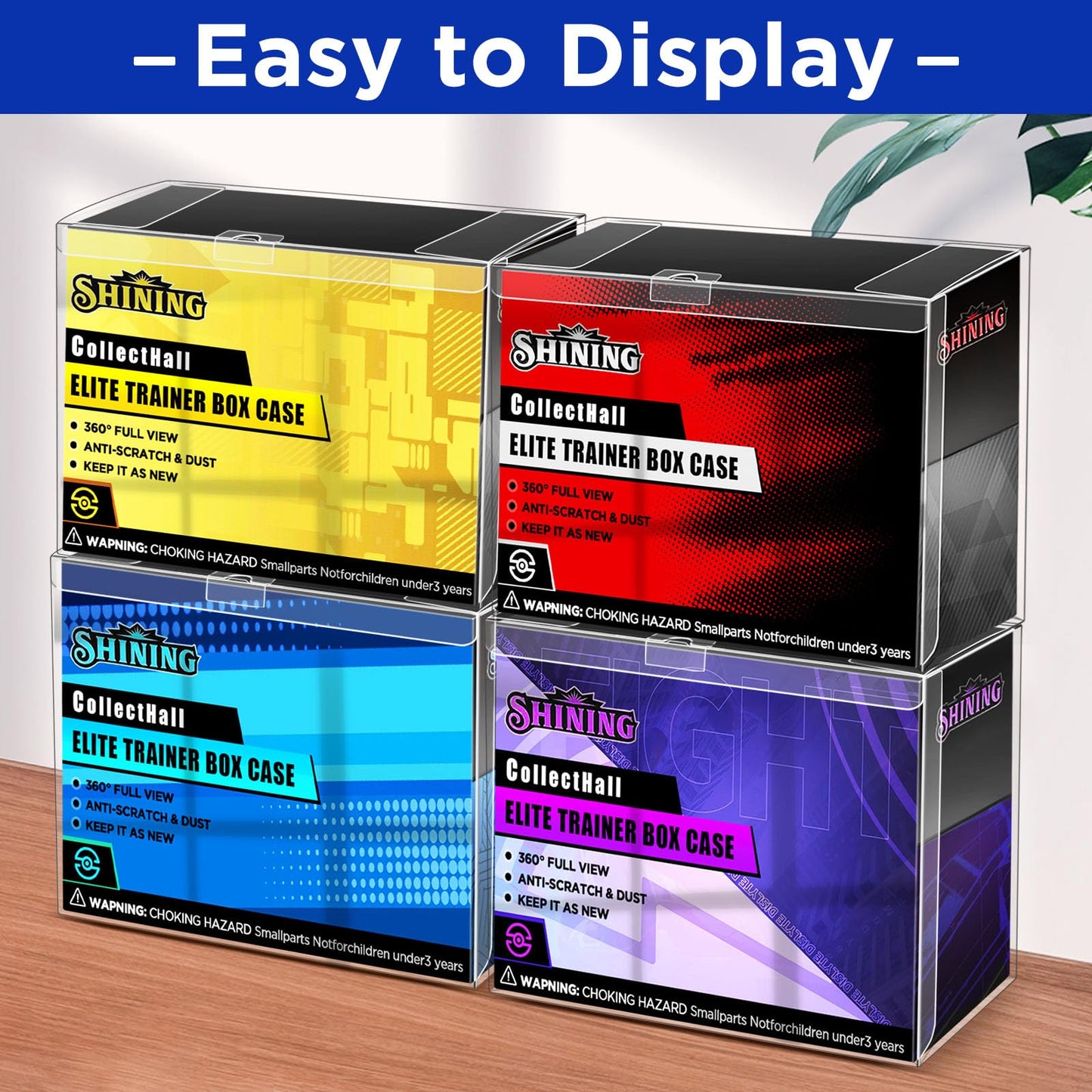 Collecthall Elite Trainer Box Protector Case, Etb Display Case Etb-Protector Case Transparent And Easy To Fold Pkmn Etb Protecto