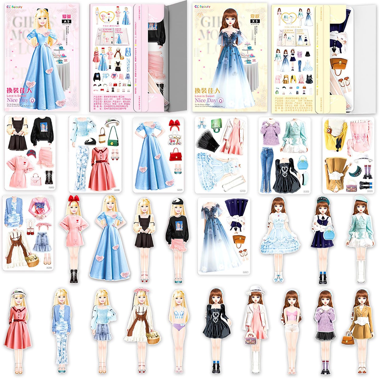 Jhgcvx Magnetic Dress Up Paper Dolls For Girls Ages 4-7,Pretty Princess Game Paper Dolls Dress Up Toys,Creating Imaginative Birt