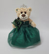 Kinnex Collections Since 1997 12'' Quince Anos Last Doll Teddy Bear With Dress (Centerpiece) ~ Arc09832-33 (Emerald Green)