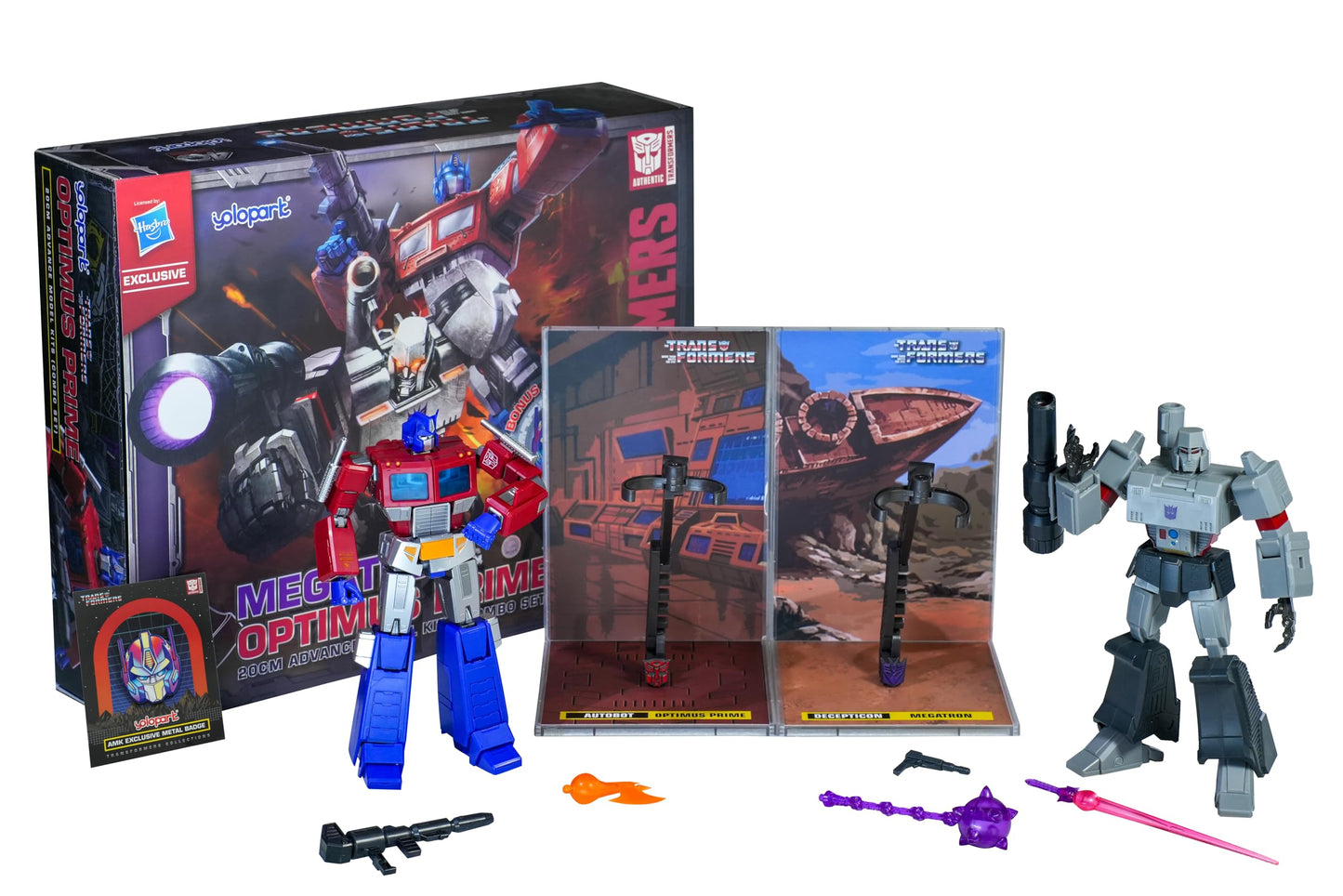 Transformers Authentics By Yolopark, 20 Cm Advanced Model Kit (Optimus Prime & Megatron Combo Set), 22 Parts To Assemble, Assemb