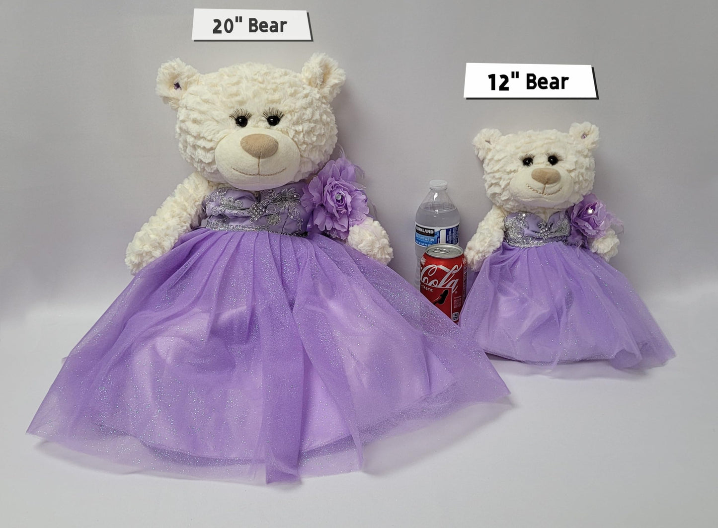Kinnex Collections Since 1997 12'' Quince Anos Last Doll Teddy Bear With Dress (Centerpiece) ~ Arc09832-34 (Champane)