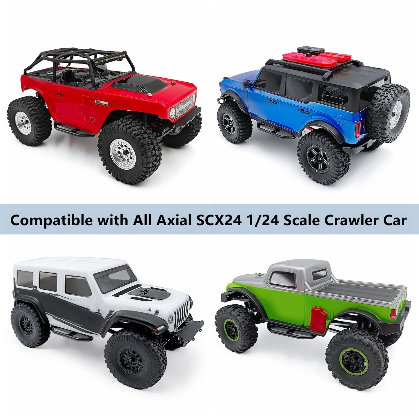 MORLORDY RC Rock Rails Side Pedal Running Board Foot Plate Rock Slides for 1/24 RC Crawler Car Accessories SCX24 Upgrades Parts