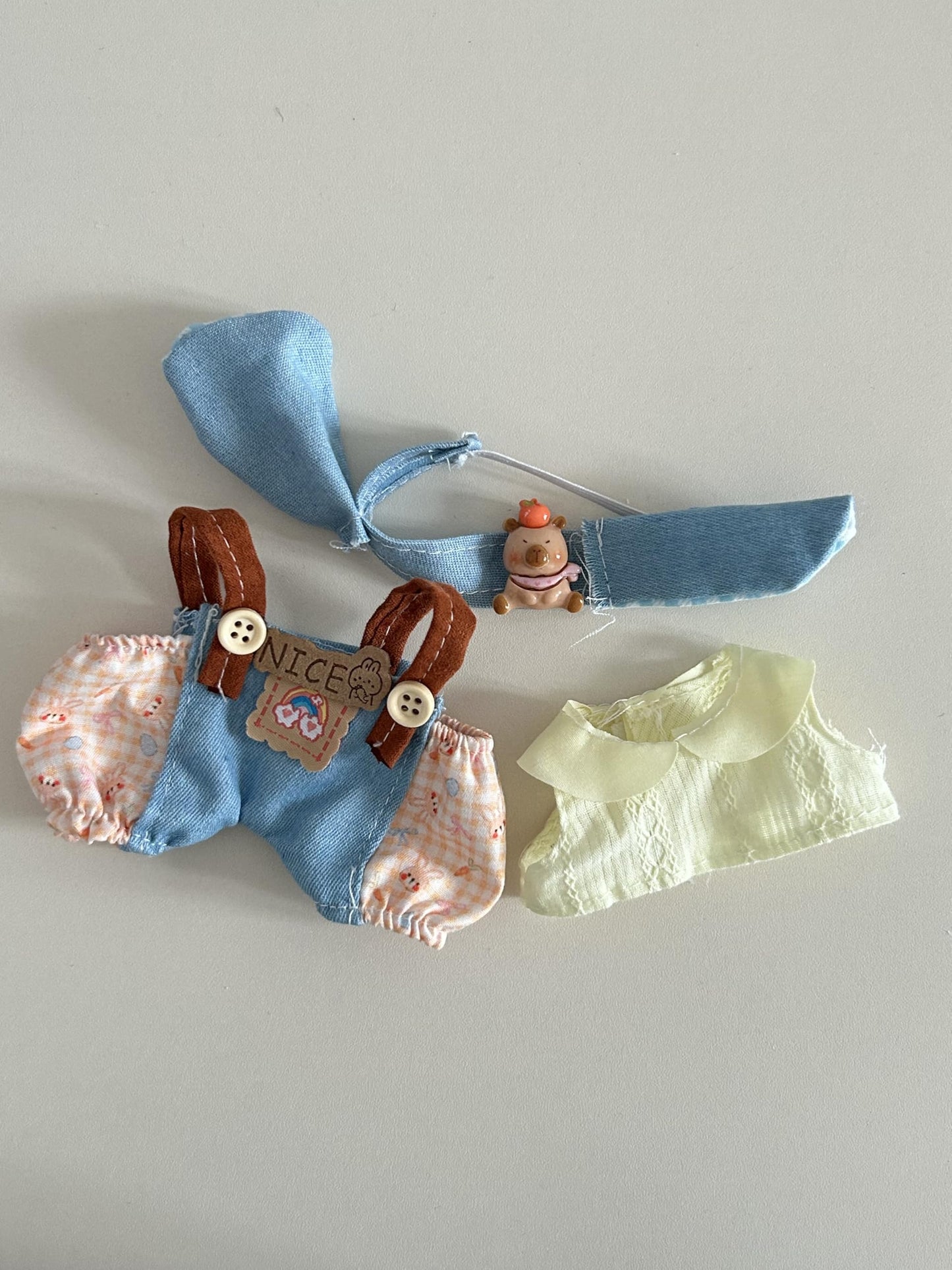 Clothes for Doll Accessories Handcrafted 15cm-17cm for La bu Doll enhanced Knitted Sweater for Dolls Outfit with Accessories Cute Clothes for Dolls Dress up Unique Style(Blue)