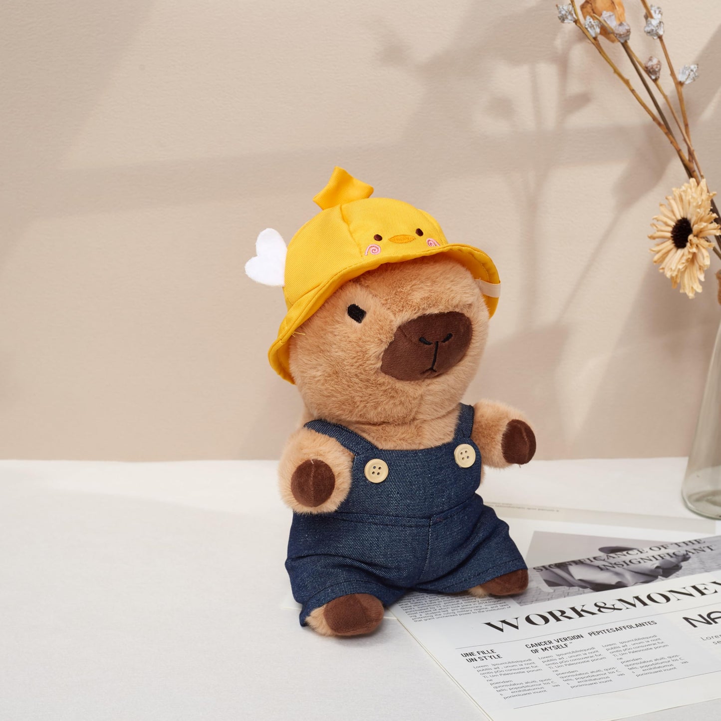 LVQING Capybara DIY Plush Doll can be Worn with a hat/Sweater/Bag. Creative and Ever-Changing Capybara Dolls are Stuffed Animal
