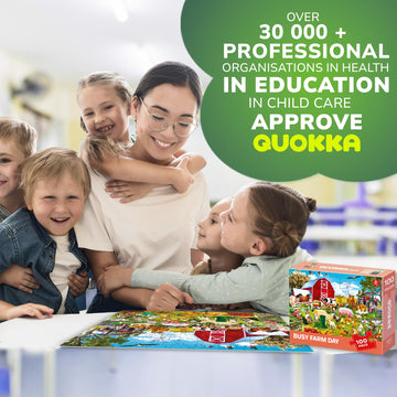 Quokka 100 Piece Puzzles For Kids Ages 4-6 - Floor Kids Puzzles Ages 6-8 Year Old - Toy For Learning Farm Animals For 8-10 Yo -