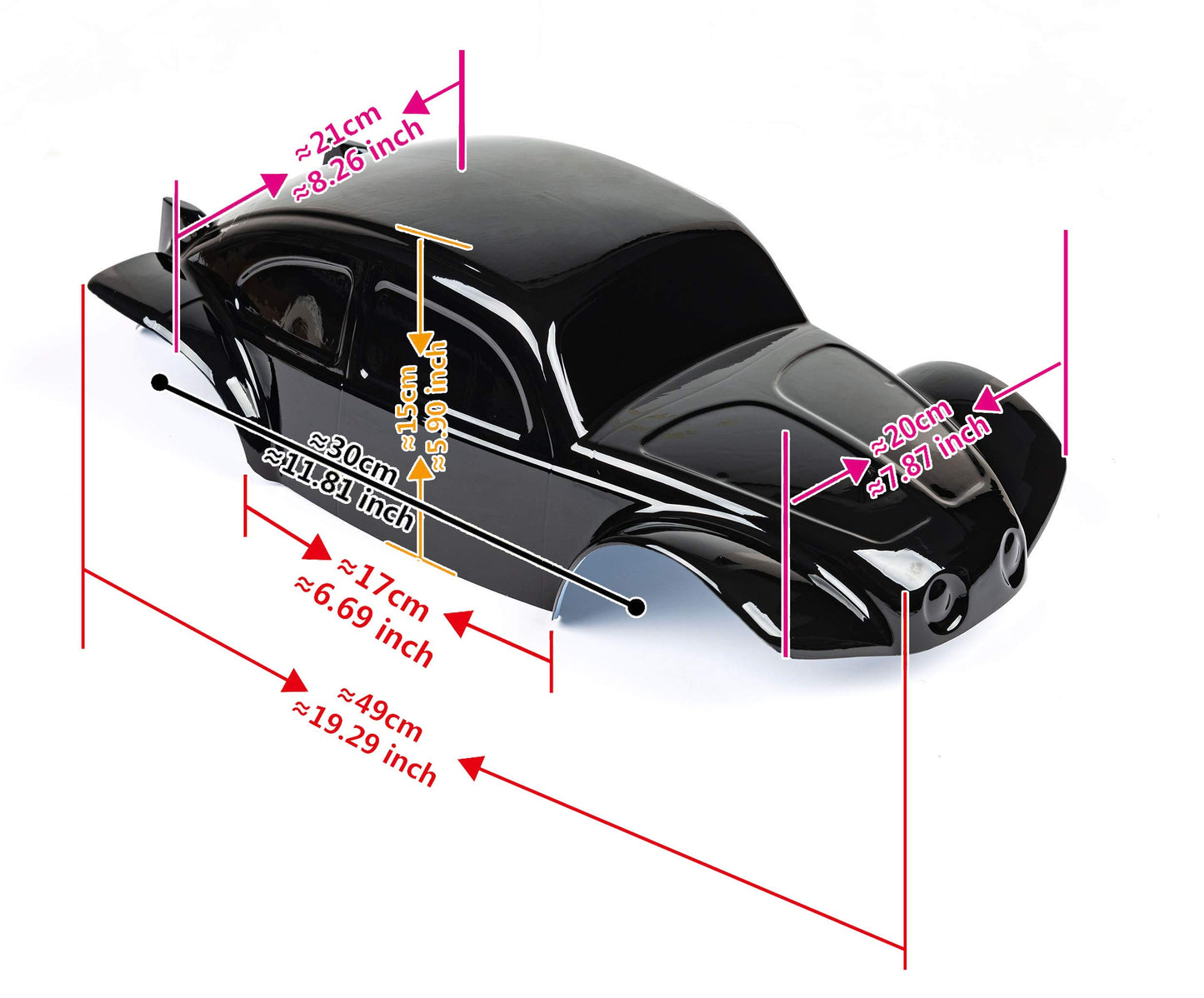 Summitlink Custom Body Compatible For 1/10 1/8 Scale Rc Car Or Truck (Truck Not Included) (Unpainted With Stickers)