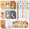 Dog Party Favors 148 Pcs Puppy Party Favors Bulk Dog Paw Mini Notebooks Pens Stickers Set for Dog Themed Birthday Party Supplies
