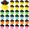 Sotiff 48 Sets Cowgirl Rubber Duck Squeaky Duck Bath Party Toy Duckies Car Dashboard Decorations With Mini Necklace Hat And Sunglasses For Valentine Bathtub Baby Shower Birthday Swimming(Multicolor)