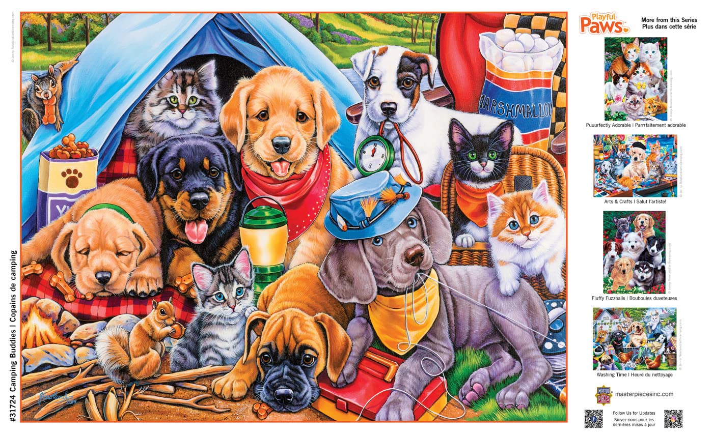 Masterpieces 300 Piece Ez Grip Jigsaw Puzzle - Camping Buddies - 18''X24''