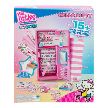 REAL LITTLES Hello Kitty® Micro Locker with 15+ Tiny Surprises - Customize & Decorate, Multicolor Micro Stationery Set