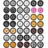 Poen 21 Sets Model Car Replacement Wheels 1: 64 Wheels 1/64 Scale Wheels Rubber Tires for Model Cars Rims Accessories, Mixed Sty