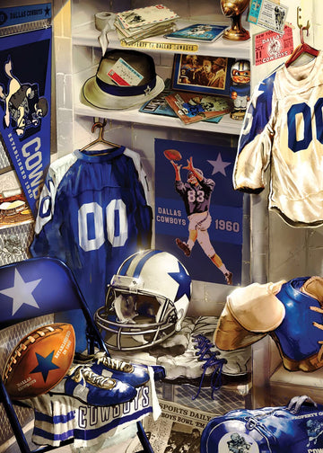 MasterPieces Game Day 500 Piece Jigsaw Puzzle for Adults - NFL Dallas Cowboys Locker Room - 15x21