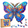Wooden Puzzles for Adults, 300 Piece Butterfly Wooden Jigsaw Puzzles, Unique Puzzles with Beautiful Wooden Box, Challenging Puzz