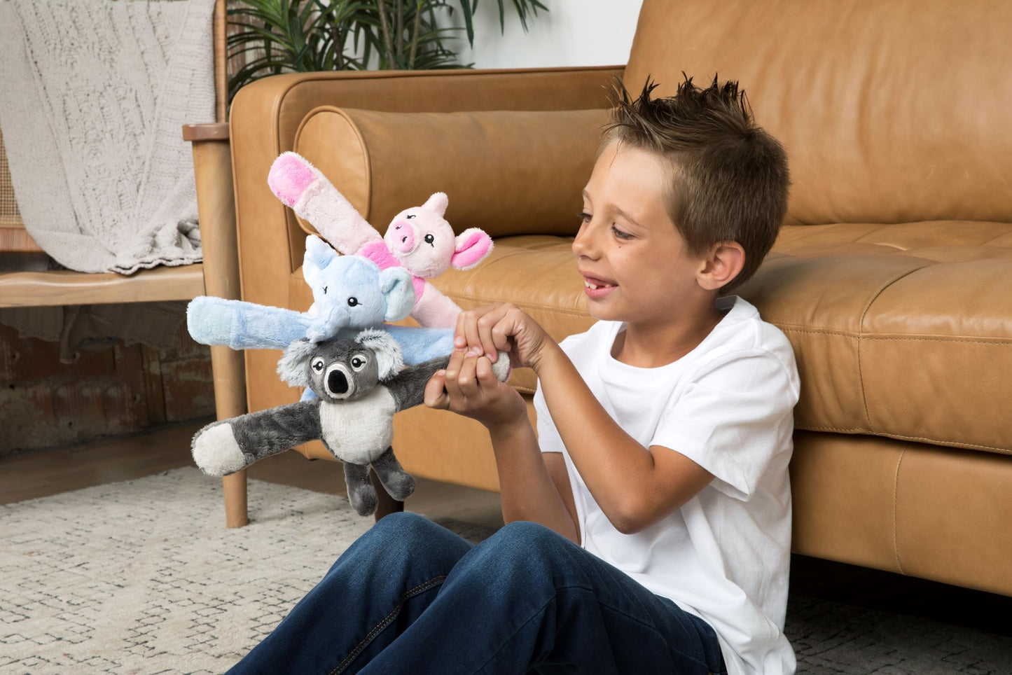 Hugimals Hug Babies Quinn The Koala Cute Mini Plush Stuffed Animal Bracelet For Kids | Soft & Cuddly Portable Comfort Adorable O