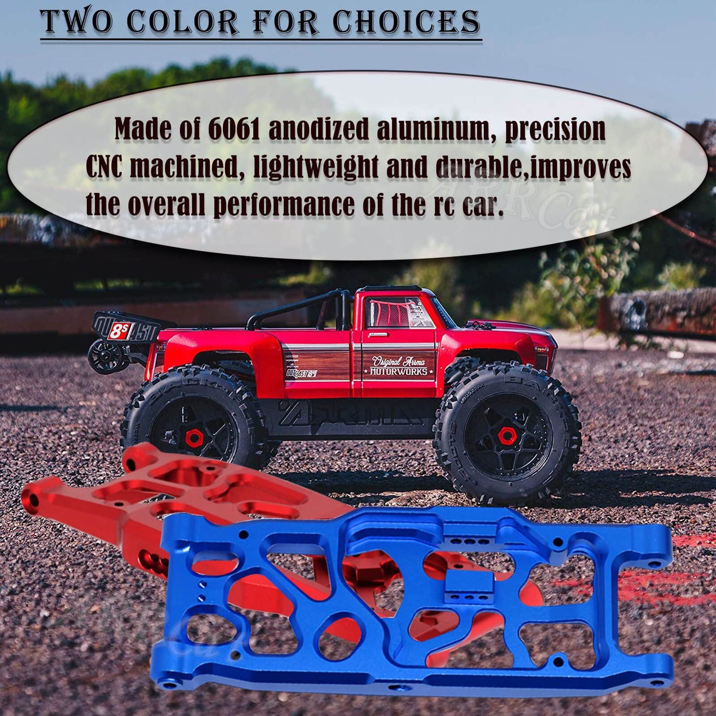 ARRCat Upgrades Part for 1/5 Arrma Outcast 8S BLX/KRATON 8S BLX,2PCS Aluminum Rear Lower Arms Upgrades Parts Hop-up for 1/5 Arrm
