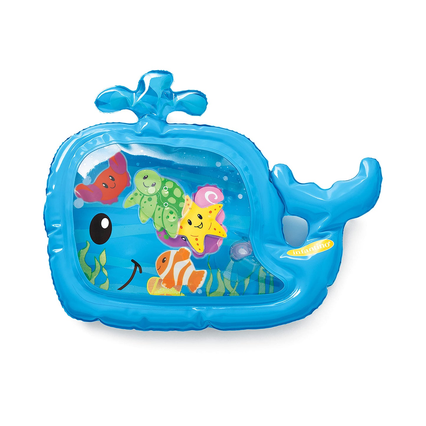 Infantino Pat & Play Water Mat - Whale Themed Water Mat For Infants And Older Babies, Tummy Time And Sensory Play