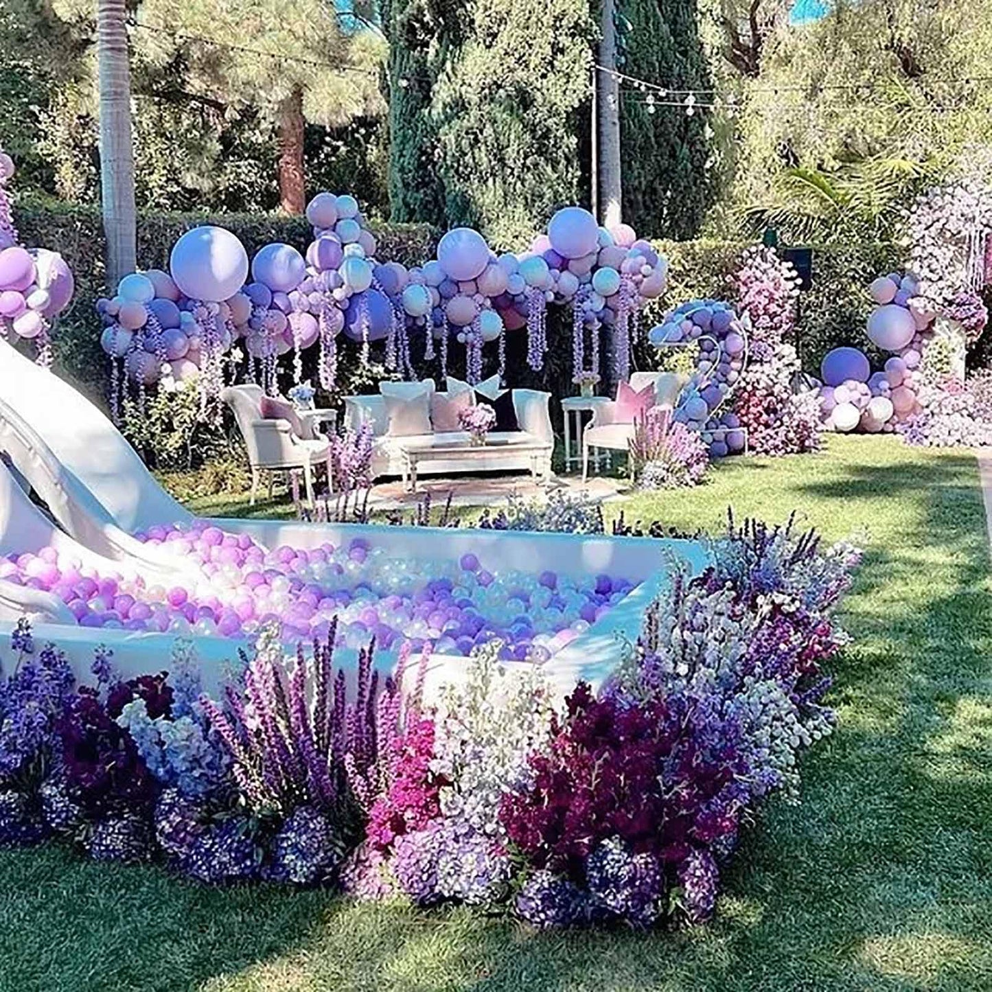 Kalor 12 Inch Light Purple Balloons, 50 Pcs Latex Helium Balloons For Kid'S Birthday Party, Baby Shower, Wedding, Graduate Party Decorations