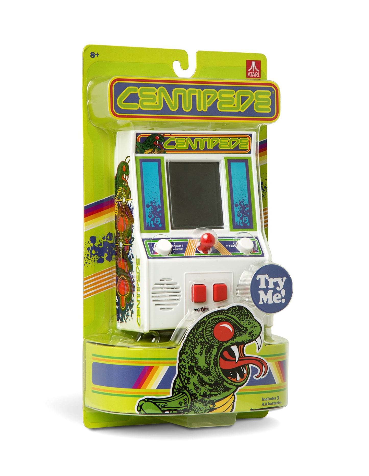 Basic Fun Arcade Classics - Centipede Retro Handheld Arcade Game, White, One Size
