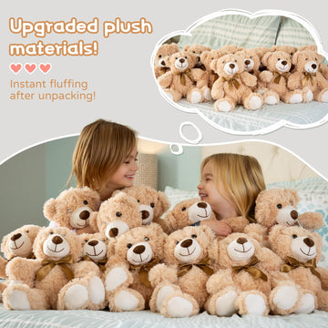 MaoGoLan 15 Pack Teddy Bears in Bulk, 14inch Small Stuffed Animals Teddy Bears for Baby Shower Wholesale Plushies for Themed Bir