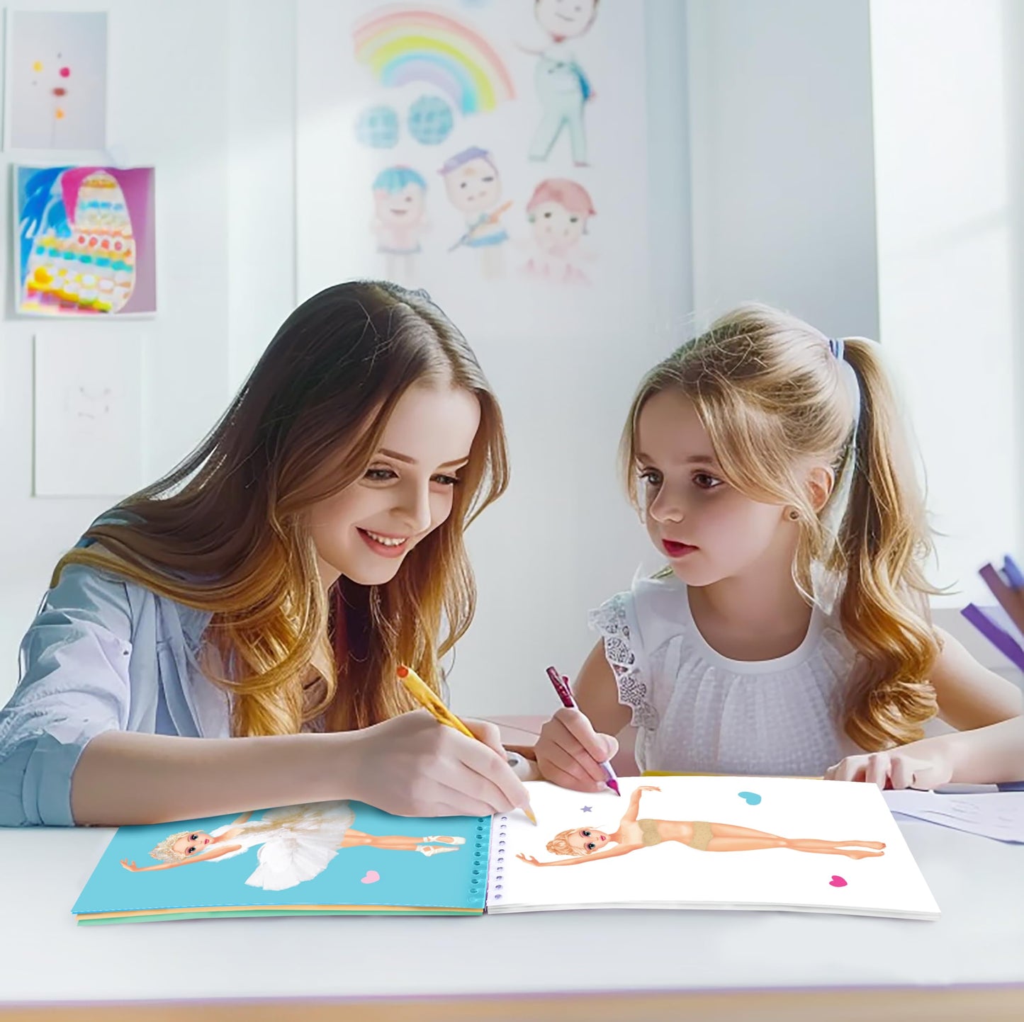 Bscool Sticker Dress-Up Dancers. Sticker Activity Book For Kids. Learn Girls Fashion Design, Dancer Poses With Sticker, And Guid