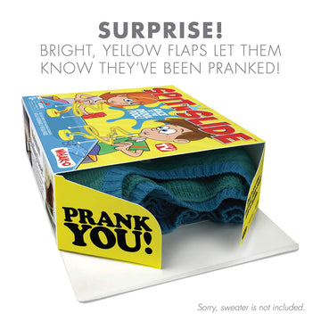 Prank Pack, Spit N Slide Prank Gift Box, Wrap Your Holiday Real Present in a Funny Authentic Prank-O Gag Present Box | Novelty