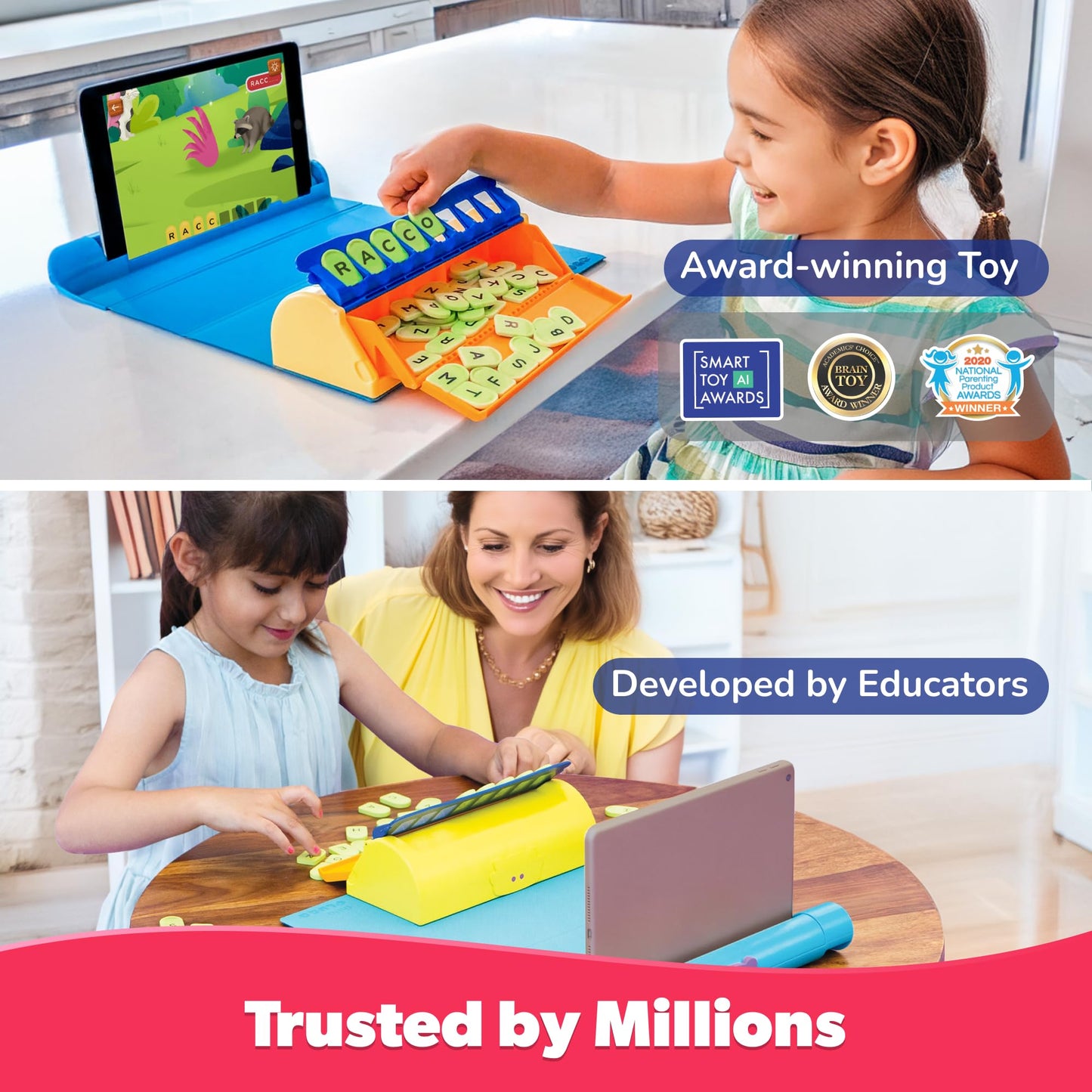 Playshifu Educational Word Game-Plugo Letters Kit+App With 9 Learning Games, Stem Toy Gifts For Kids Age 4-10 , Spellings & Grammar 48 Alphabet Tiles Works With Tabs/Mobiles(Packaging May Vary)