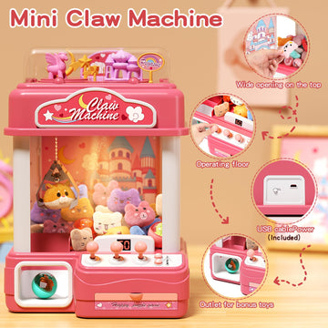 Aiqi Kids Claw Machine, Large Candy Vending Grabber, Prize Dispenser Toys For Girls And Boys, Electronic Claw Game Machine For P