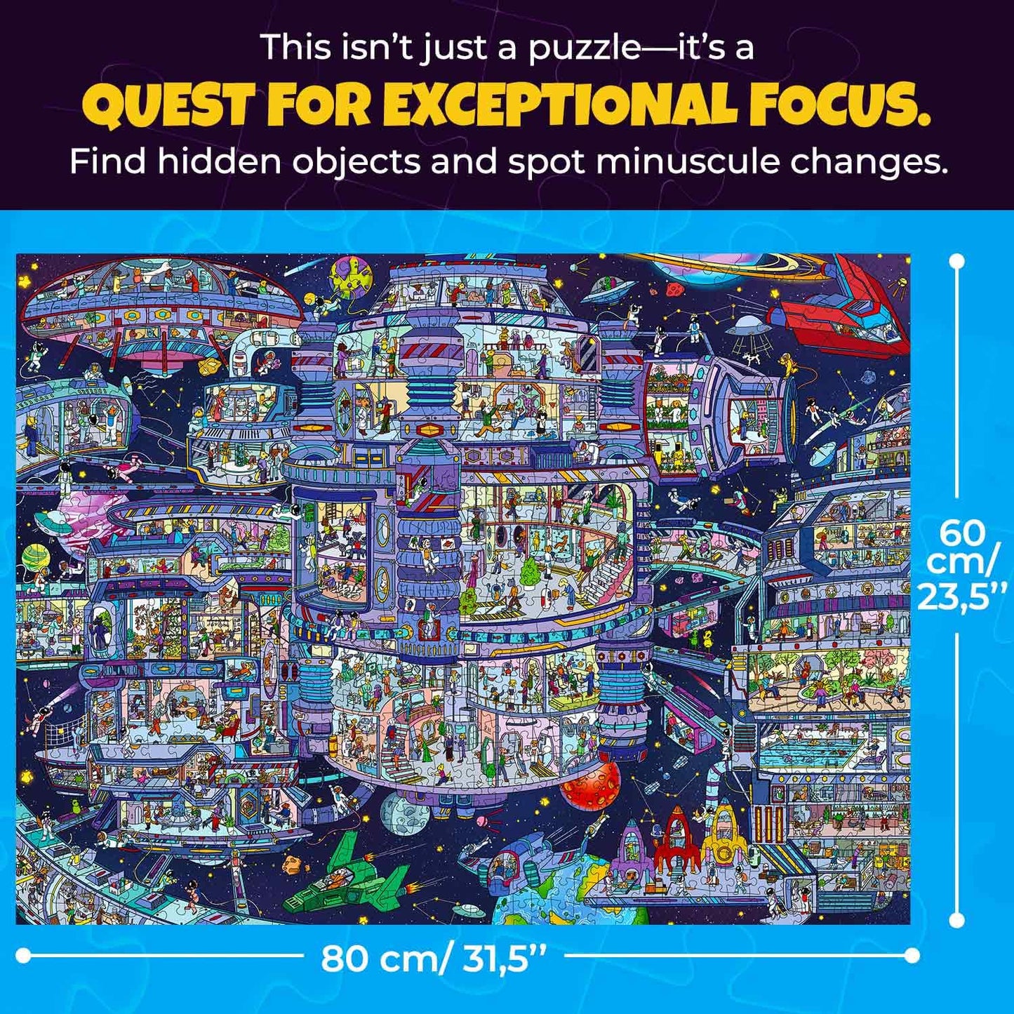 Quokka 1000 Piece Jigsaw Puzzle For Adults Galactic Tails – Premium Box Packaging With Extra Fun Challenges - Stunning Galaxy Dog Puzzle - Perfect For Relaxation & Creativity & Gift Giving