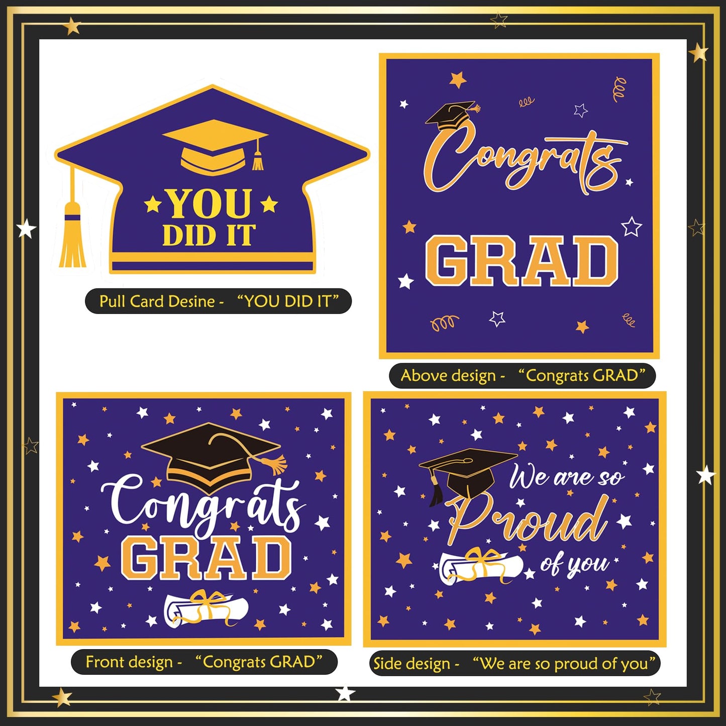 Meiidoshine 2024 Graduation Money Box For Cash Gift Pull, Funny Graduation Gifts For Boys Girls High School College, Surprise Money Holder For Grads With Pull Out Card And 100Pcs Plastic Bags