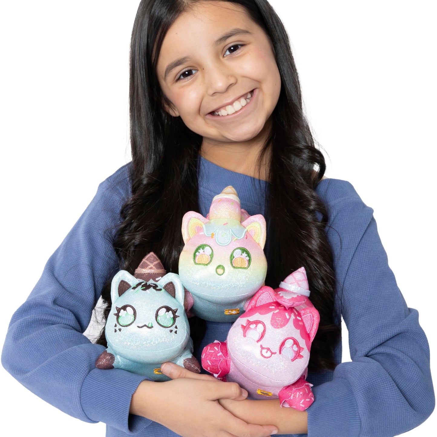 Aphmau 6    Meemeow Plush 3-Pack, Ice Cream Surprise Box That Includes 2 Ice Cream Sparkle + 1 Exclusive Mystery Sparkle, Offici