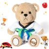 Hopearl Taekwondo Bear Plush Toy - Detachable Uniform, 6 Color Belts, 10", Brown, Model HONE0172 - Perfect Gift for Kids, Taekwondo Lovers