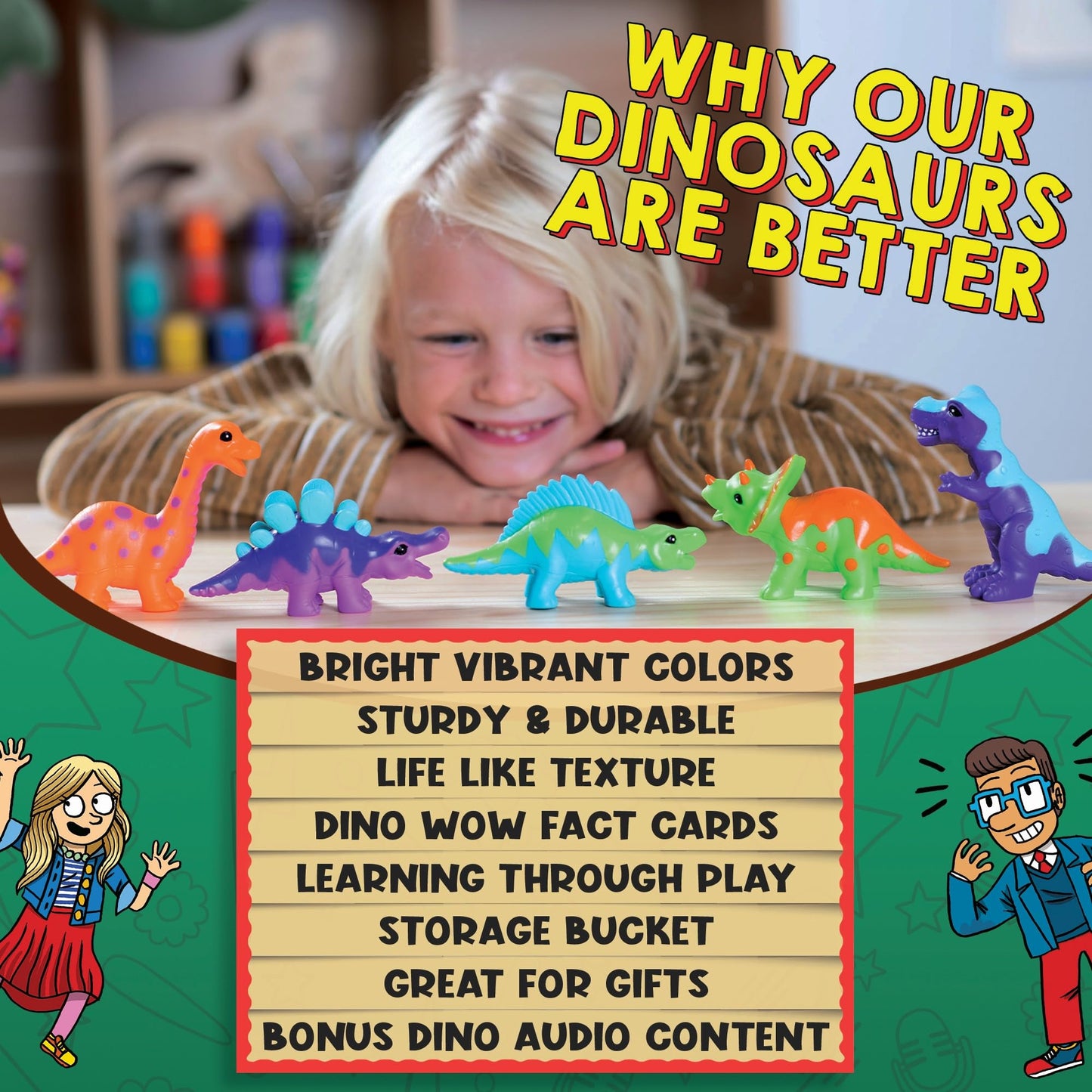 Wow in The World Baby Dino Bucket | Soft and Squeezable | Kids Play Dinosaurs | Learning Through Play | Includes 5 Baby Dinosaur