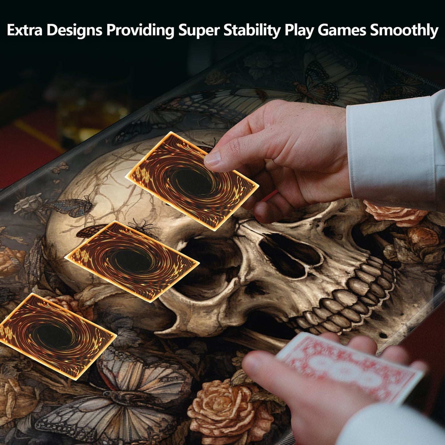 MTG Playmat,Game Play Mat for MTG TCG 24 x 14 inches Cards Game Playmats,Trading Card Game Stitched Play Mats Commander Deck Gam