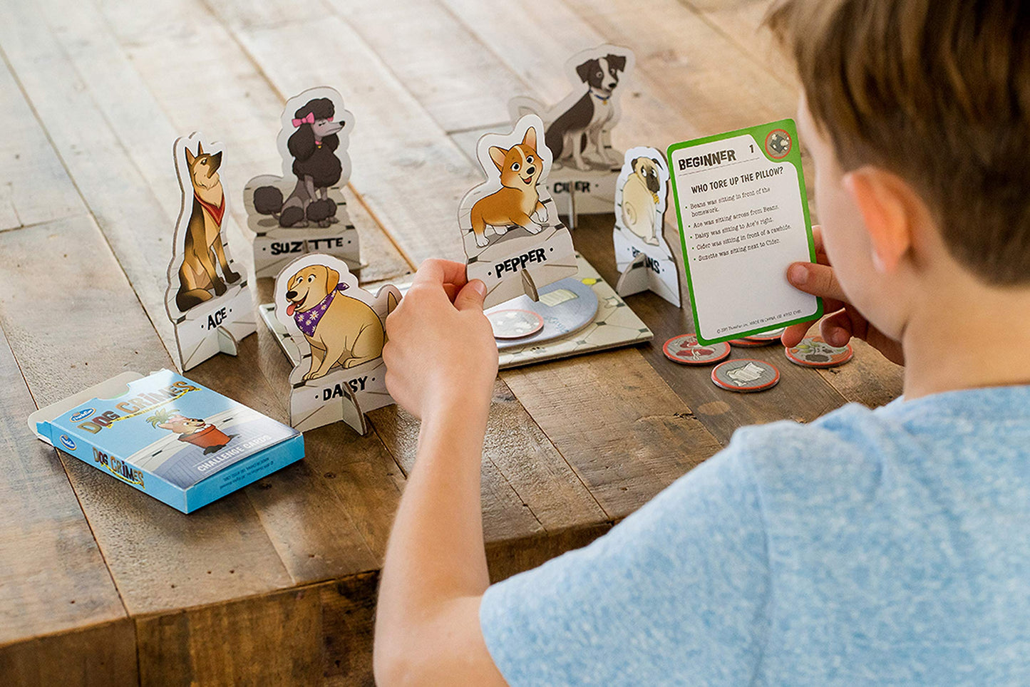 Thinkfun Dog Crimes Logic Game And Brainteaser For Boys And Girls Age 8 And Up - A Smart Game With A Fun Theme And Hilarious Art