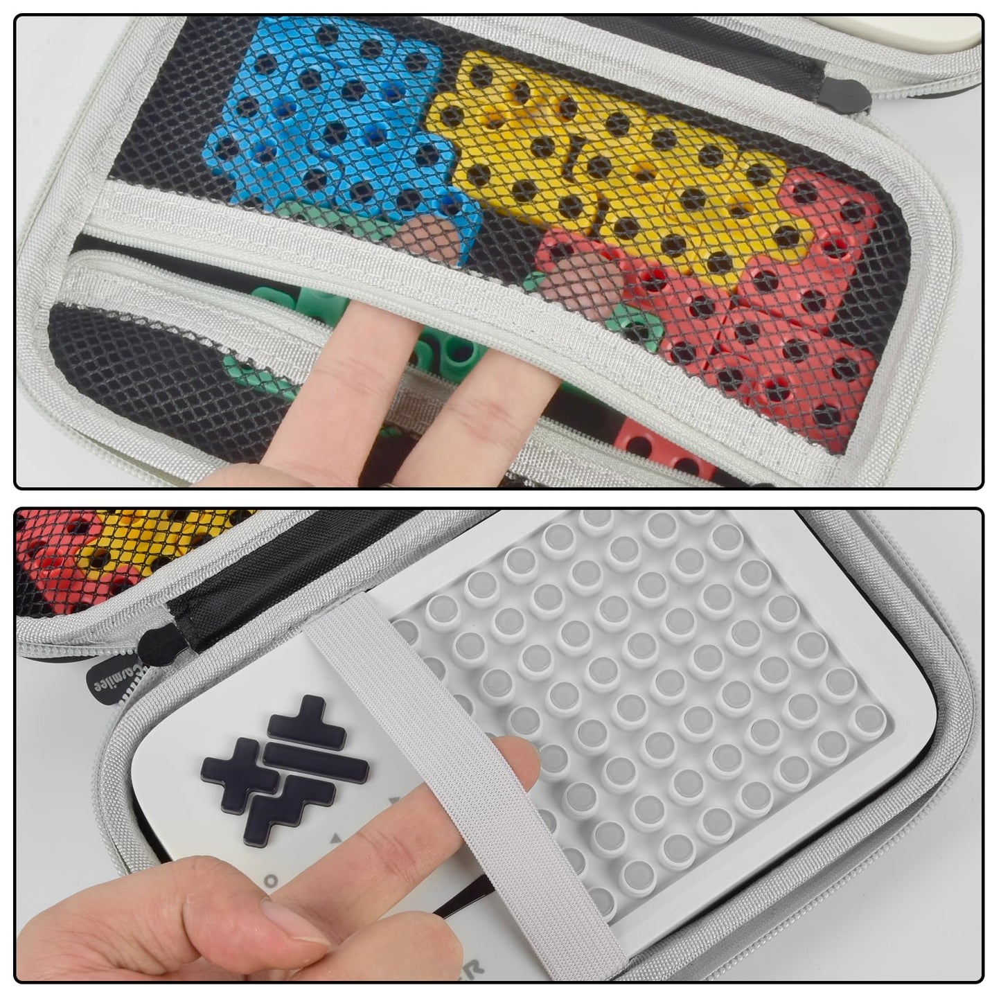 Case Compatible With Giiker Super Blocks Puzzle Game, Super Slide Brain Teaser Puzzle Holder, Organizer Storage Bag For Electronic Brain Game Console & Puzzles For Kids Boys And Girls -Box Only-Black