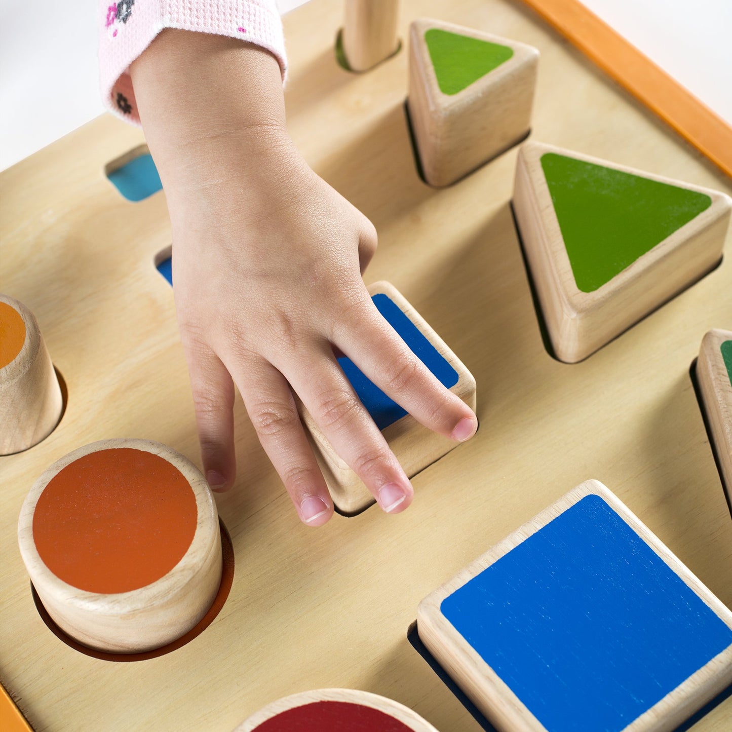 Guidecraft Nest and Stack Shapes - Educational Toy for Toddlers, Multi-Color, 15 x 11.75 x 2 inches, Model GD-6737, Plastic