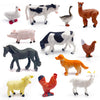 SpriteGru 12 Farm Animal Figurines for Kids Plastic Animal Toys Tiny Portable Farm Creature Figures Playset Montessori Toys Educational Game for Homeschool Preschool Toddler Kids