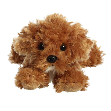 Aurora Adorable Mini Flopsie Chai Cockapoo Stuffed Animal - Playful Ease - Timeless Companions - Brown 8 Inches