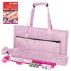 TIASUSAN American Mahjong Game Set, 166 Pink Tiles, Pink Bag with Entire Accessories, 4 All-in-One Rack/Pushers, Mahjong Tiles S