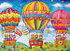 Cross & Glory - Floating On Cloud Nine - 1000 Piece Jigsaw Puzzle For Adults & Kids 12+ | Vibrant Hot Air Balloon Fantasy Picture | Best New Puzzles