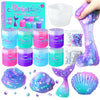 Mermaid Slime Kit For Girls Diy Slime Making Kit With Glitter Add Ins Foam Jelly Cubes Christmas Birthday Party Favors Present C