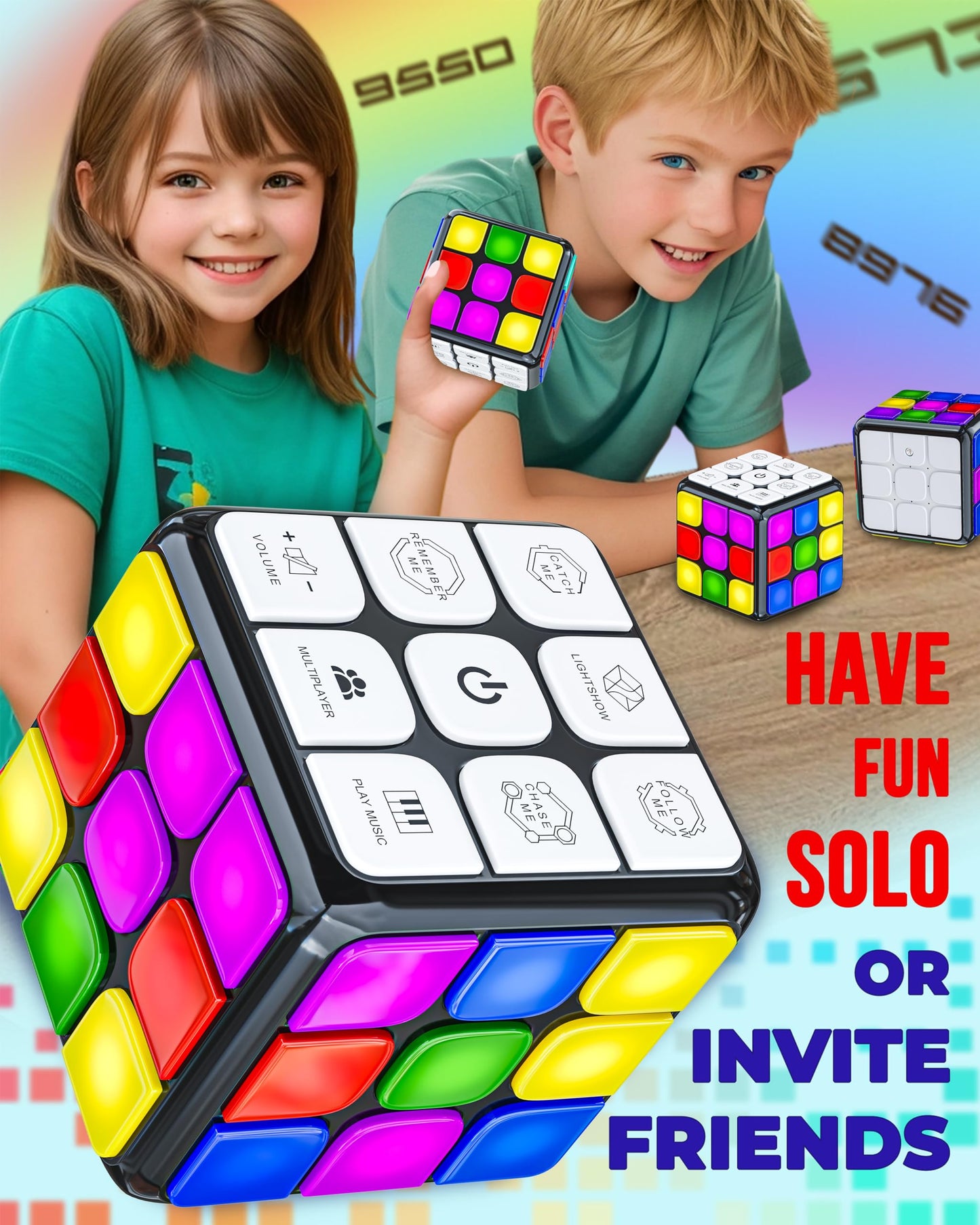 Skywin Puzzle Stem Memory Cube Game, Entertaining, Fun & Unique Flashing Memory Cube, Electronic Memory & Speed Game Development For Kids & Adults, Brain Hands And Eyes Coordination Game Cubes (Black)