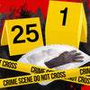 Halloween Crime Scene Decorations Kit, Crime Mystery Dinner Party Game Supplies, Includes Crime Scene Tape, 25 Yellow Evidence Markers, 25 Crime Object Cards