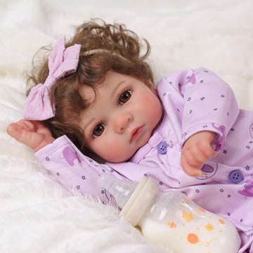 Babeside Lifelike Reborn Baby Dolls Girl - 17 Inch Soft Body Realistic Baby Doll Hand-Rooted Newborn Baby Doll That Look Real Wi