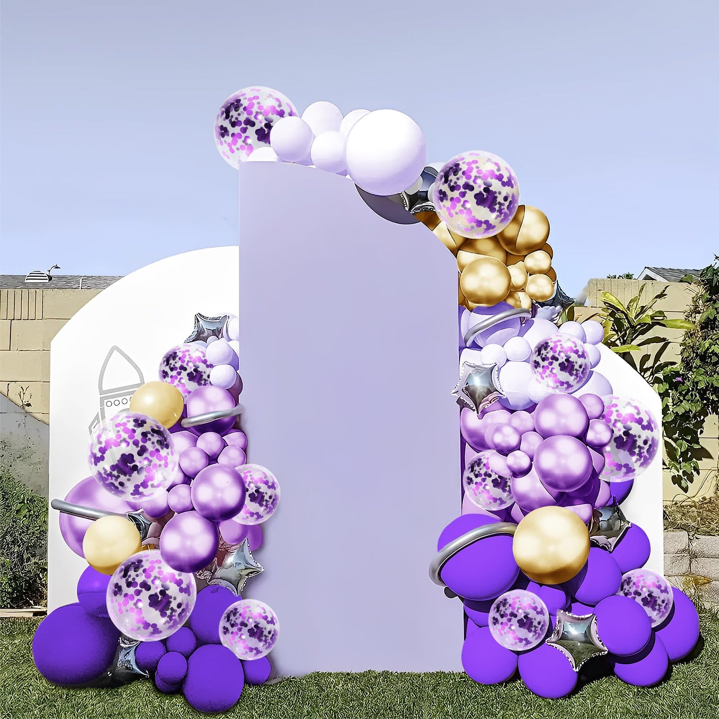148 Pieces Purple Balloons Garland Arch Kit Light Pastel Purple Balloons Lavender Balloons Gold Dark Purple Balloons Confetti La